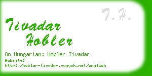 tivadar hobler business card
